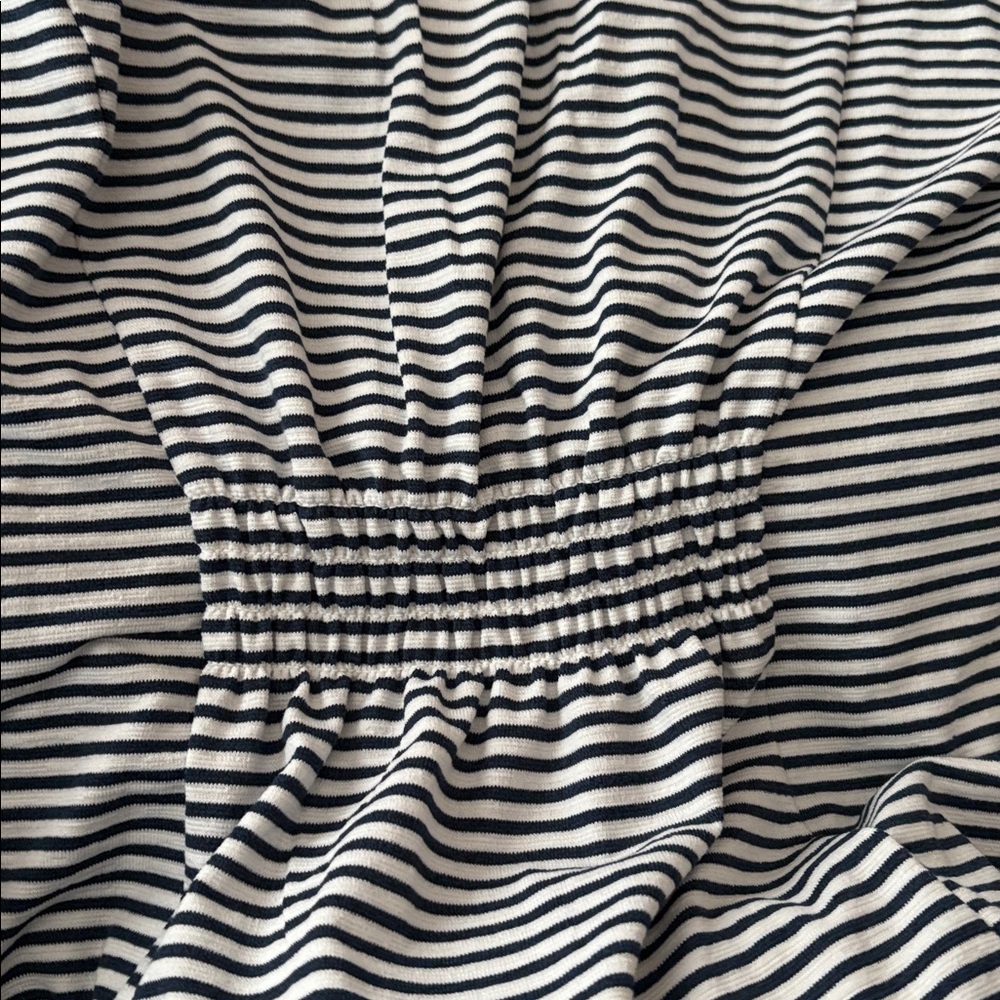 NWT Fortune + Ivy Fern Flutter Sleeve Navy & White Striped Top - Picture 6 of 12